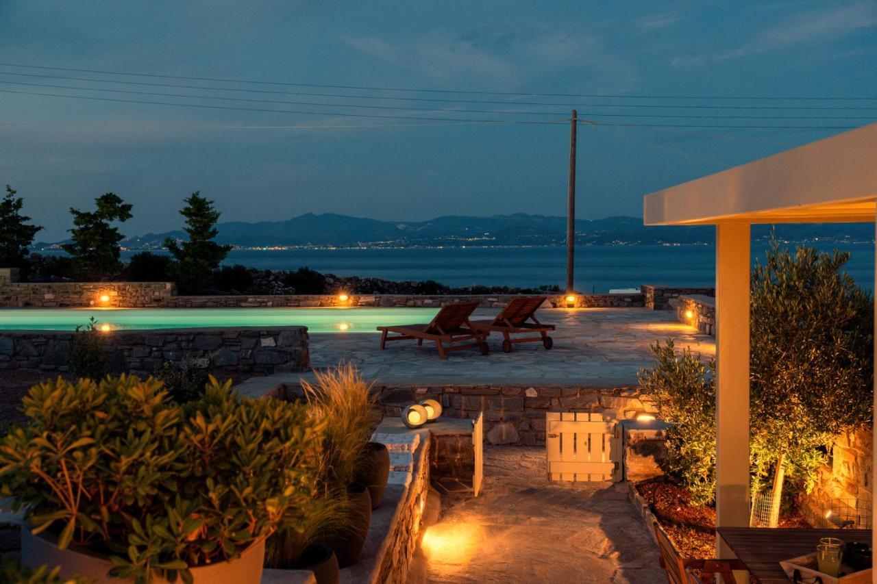 Kallirroe Deluxe Villa With Sea View And Pool Chrisi Akti  Eksteriør bilde