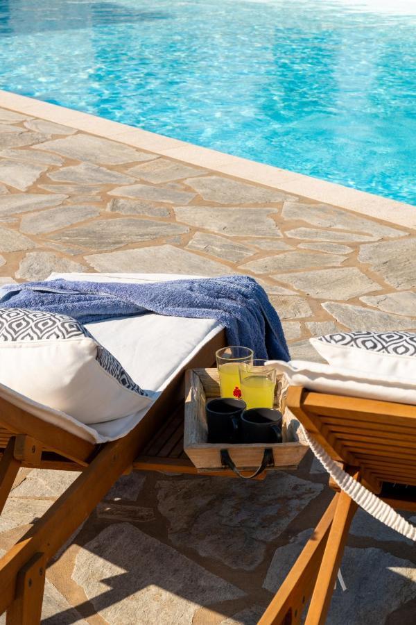 Kallirroe Deluxe Villa With Sea View And Pool Chrisi Akti  Eksteriør bilde