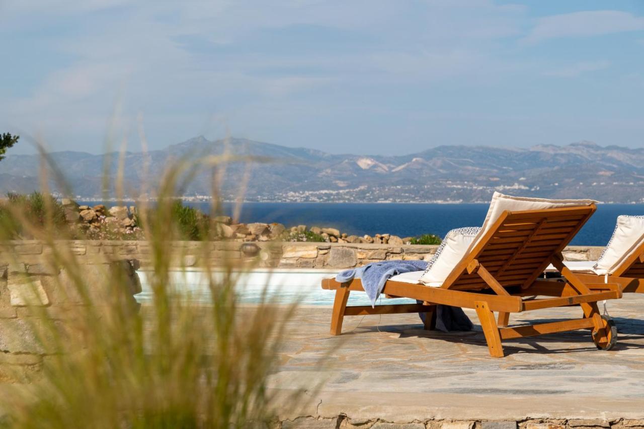 Kallirroe Deluxe Villa With Sea View And Pool Chrisi Akti  Eksteriør bilde